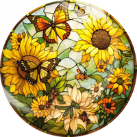 Stained Glass Sunflowers Snap