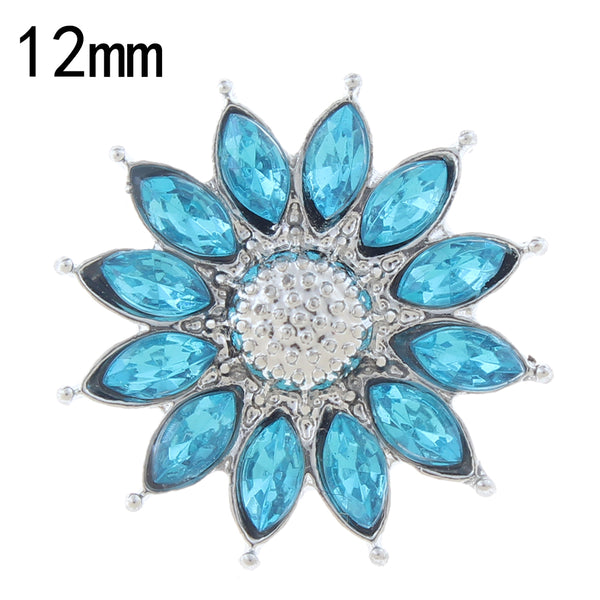 Little Lola 12mm Sun Blossom Snap in Turquoise