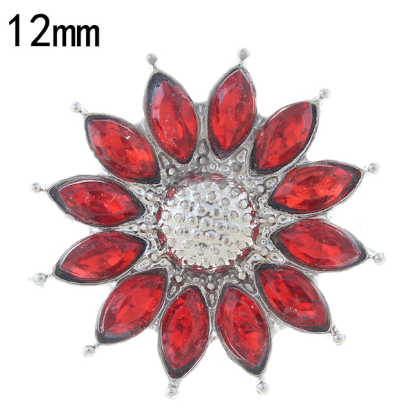 Little Lola 12mm Sun Blossom Snap in Red