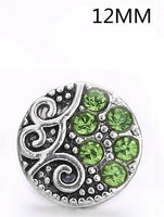 Little Lola 12mm Fancy Filigree Snap in Green