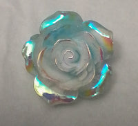 Large Resin Rose Snap in Blue