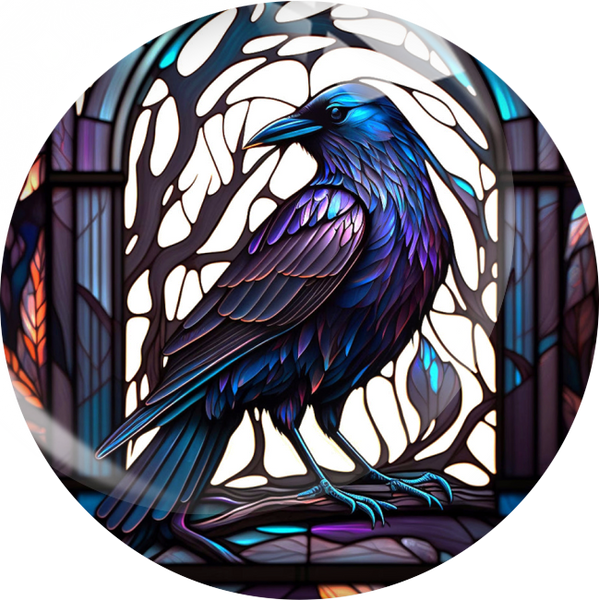Stained Glass Raven Snap