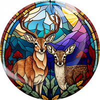 Stained Glass Deer Snap