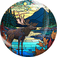 Stained Glass Moose Snap