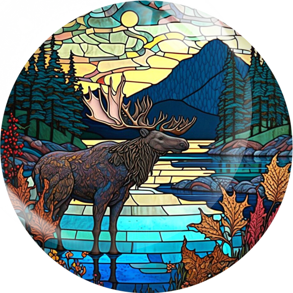 Stained Glass Moose Snap