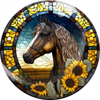 Stained Glass Horse Snap