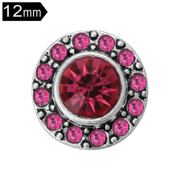 Little Lola 12mm Dollop of Jewels Snap in Pink