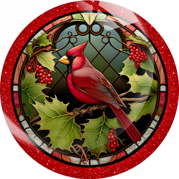 Stained Glass Cardinal Snap
