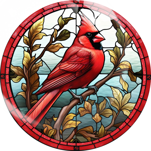 Stained Glass Cardinal 2 Snap