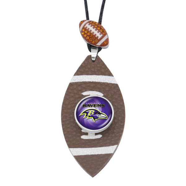 Baltimore Ravens Football Necklace & Snap Set