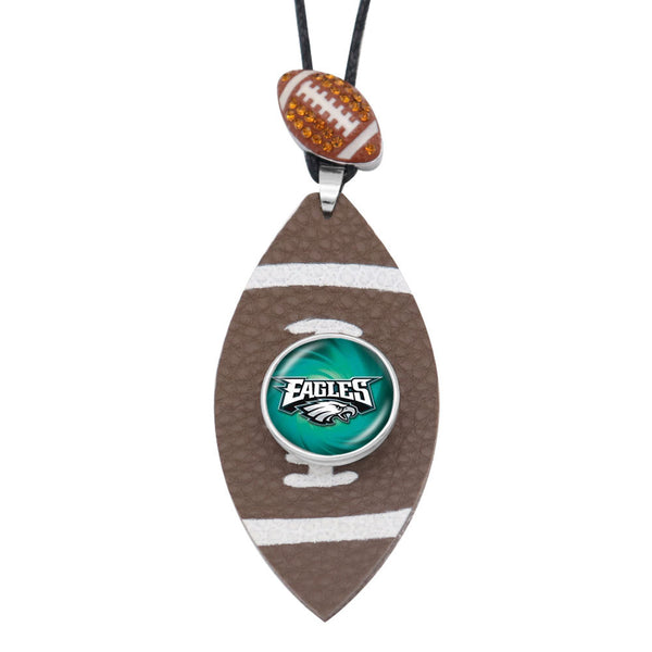 Philadelphia Eagles Football Necklace & Snap Set