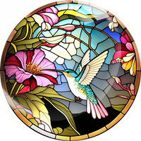 Stained Glass Hummingbird Snap