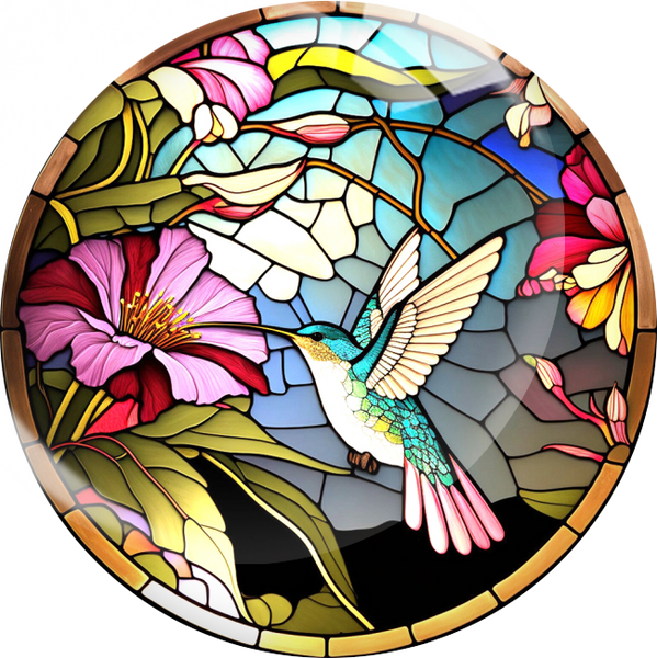 Stained Glass Hummingbird Snap
