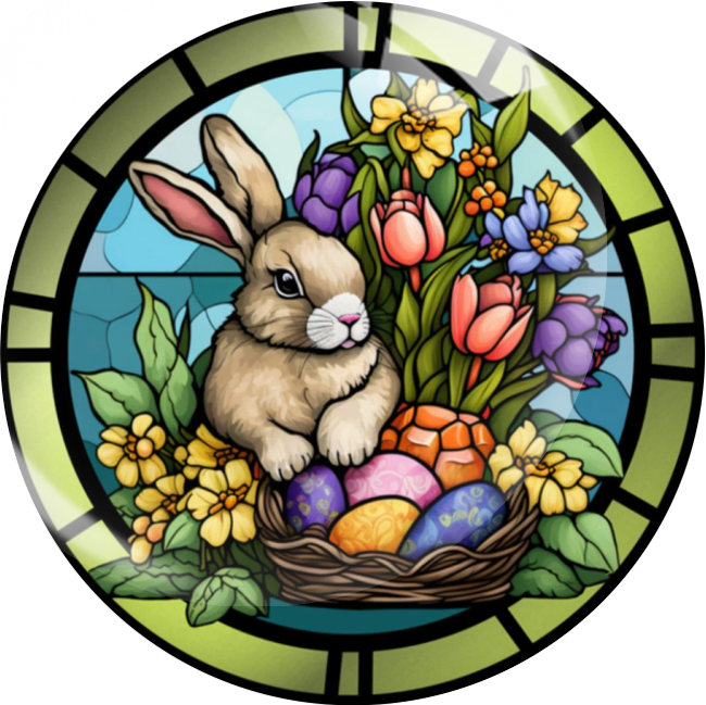 ウェッブ ステンドグラス Rabbitトロント・ステンドグラス社イースターバニー Stained Glass Easter Bunny Snap – Lola Gems