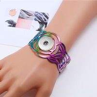 Rainbow Rose Cuff Bracelet