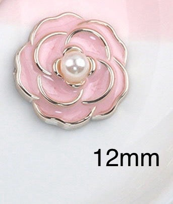 Little Lola 12mm Camellia Snap in Pink