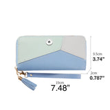 Color Blocking Wallet in Blue