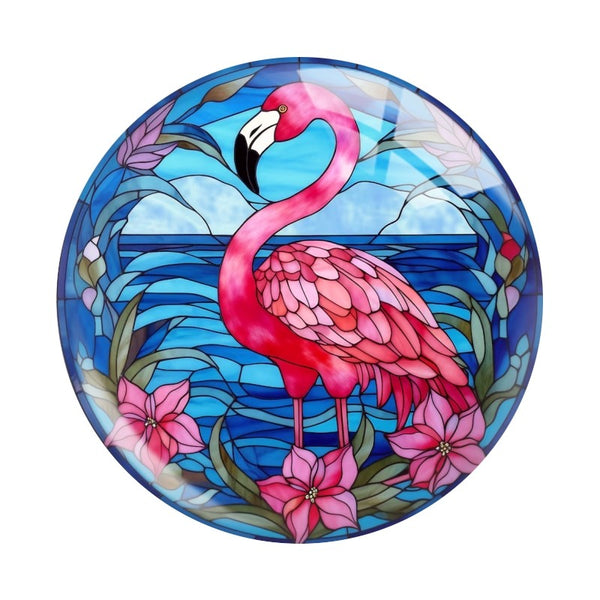 Stained Glass Flamingo Snap