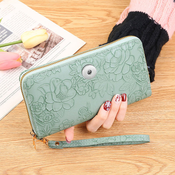 Floral Wallet in Green