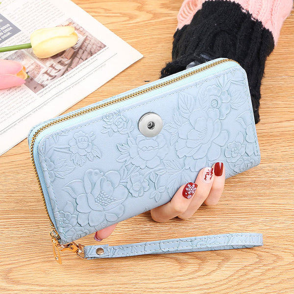 Floral Wallet in Blue