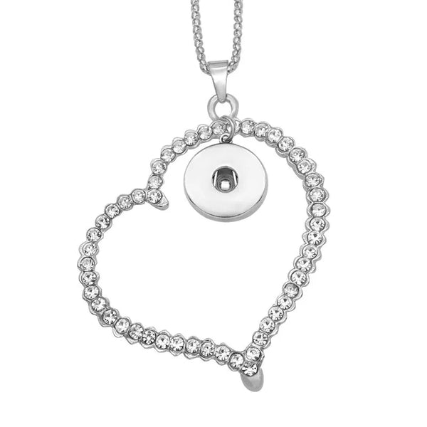 Heart Dangle Necklace in Silver