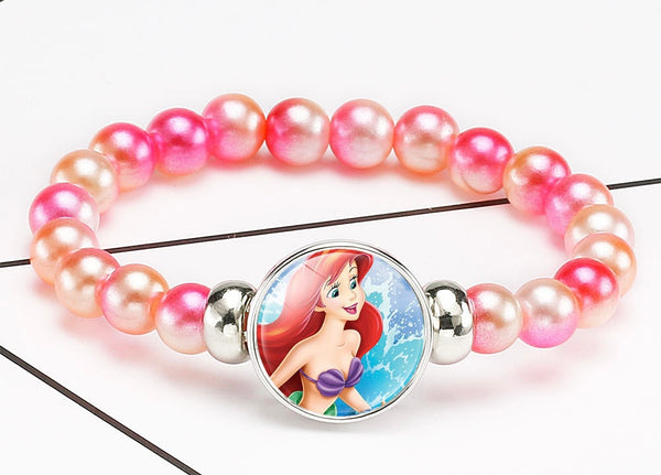 Princess Bracelet & Snap Set: Little Mermaid Ariel