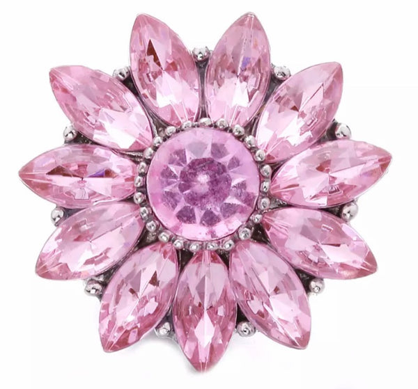 Blinged Out Blossom Snap in Pink