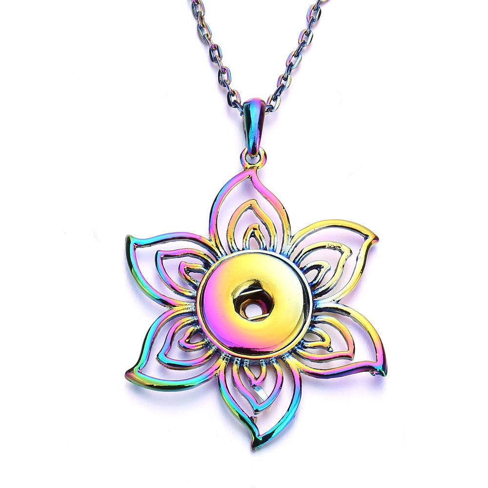 Sunflower Necklace in Rainbow – Lola Gems