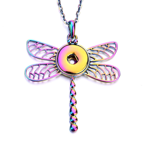 Dragonfly Necklace in Rainbow
